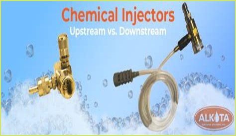 How does a downstream chemical injector work?