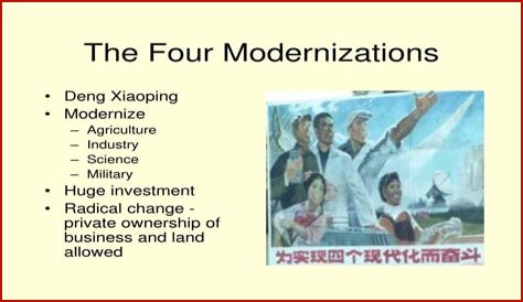 Who proposed four modernizations in china?