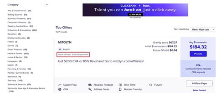 منتجات كليك بانك ClickBank 