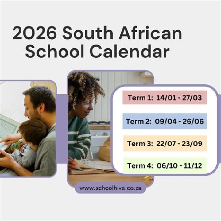 2024 school calendar for public and private schools in South Africa