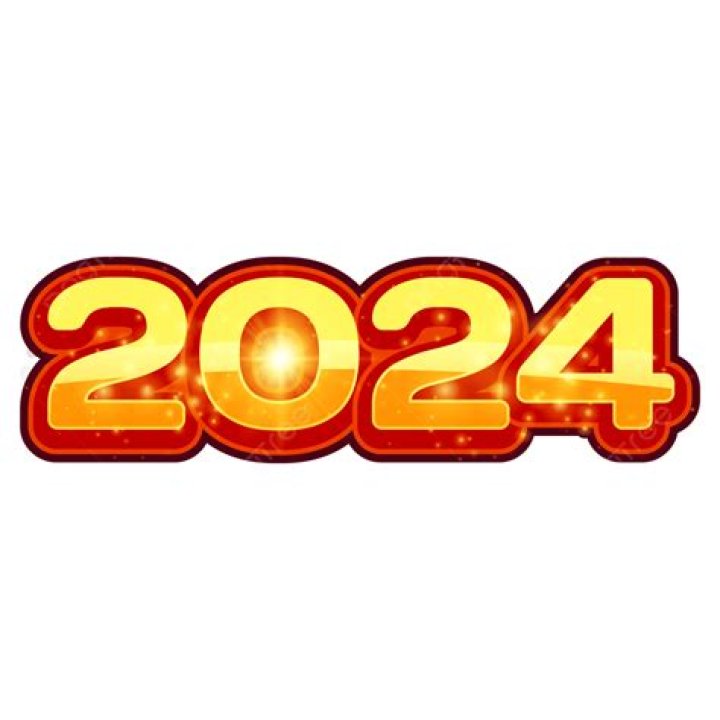 3d 2024 New Year Golden Font Transparent, 2024 3d Golden Number, 2024
