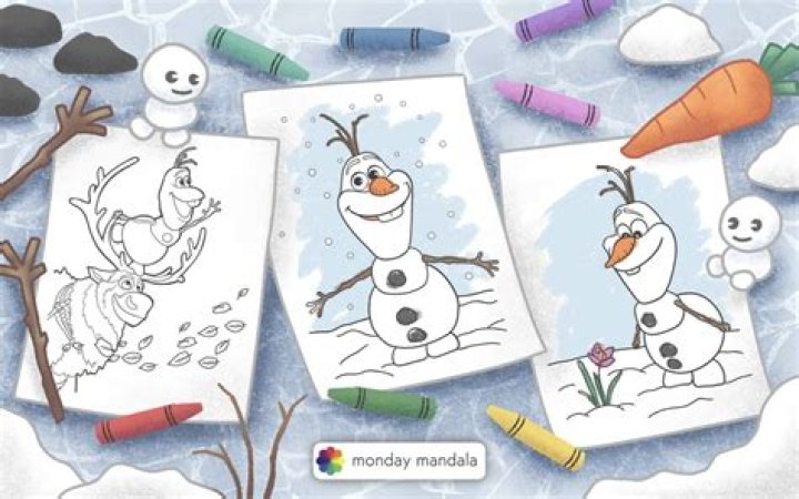 A blended image features Olaf and Elsa