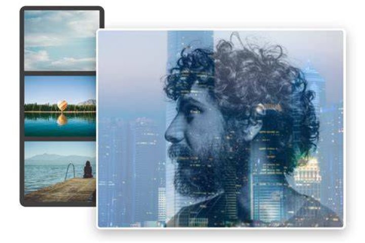 A blended image features Patrick Dempsey as Derek Shepherd in color and Ellen Pompeo as Meredith Grey in black and white in Grey's Anatomy