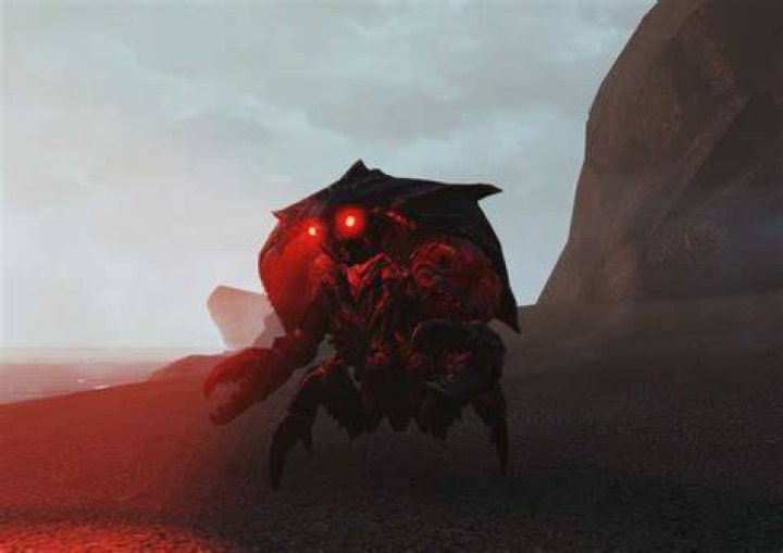 A Bloodrage Mirelurk from the Fallout 4 DLC Far Harbor.