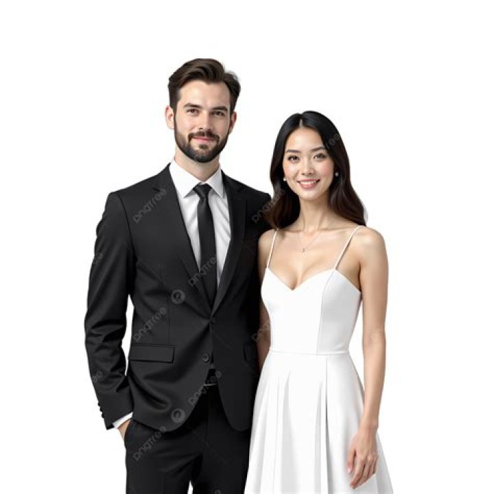 a man and woman posing for a photo with a wine bottle in front of them