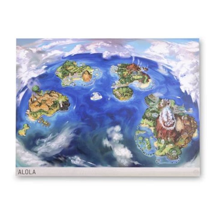 A map in the Alola region in Pok&eacute;mon