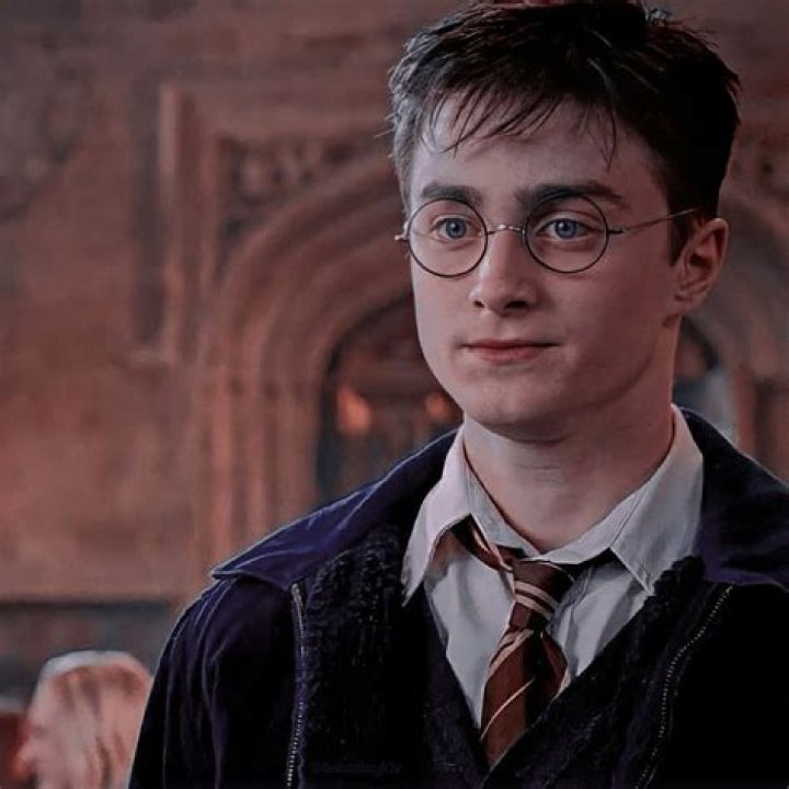 A split image of Harry, Hermione, Ron looking shocked and Neville and Luna sitting together in Harry Potter