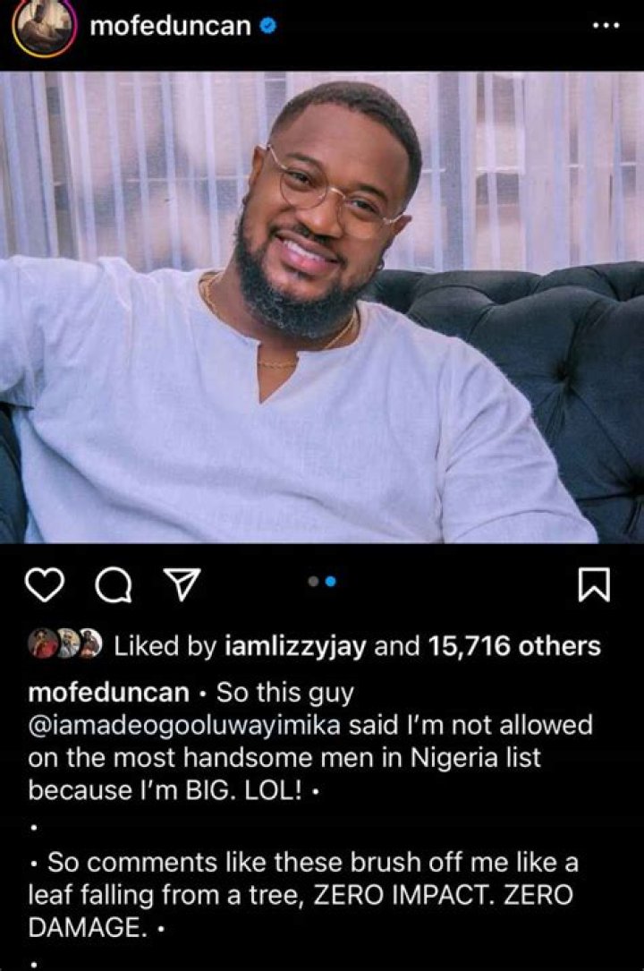 Actor Mofe Duncan Lay Curses On Fans Who Trolls Celebrities (Photo)