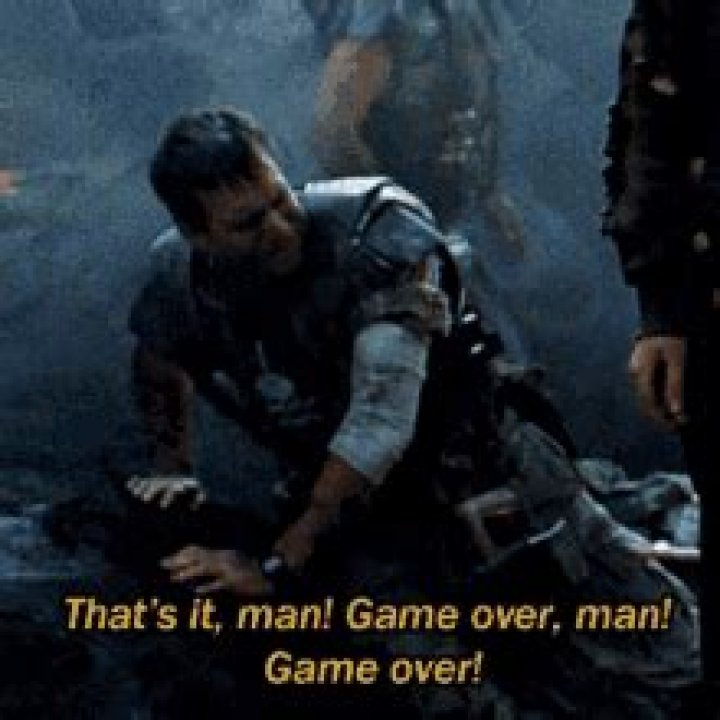 Aliens Bill Paxton game over man