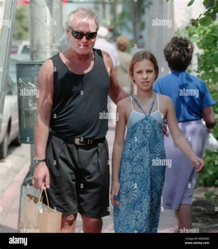 Allegra at the 1997 mass for Gianni Versace. Photo / AP
