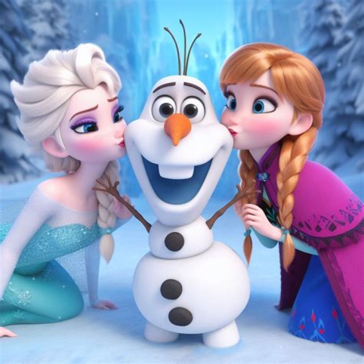 Anna with Olaf's stick arm in Frozen 2