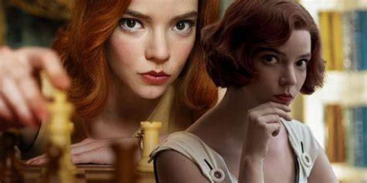 Anya Taylor Toy in Queens Gambit split image.