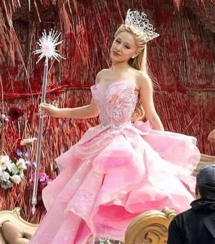 Ariana Grande as Glinda on the set of Wicked. Photo / Bav Media, Splash News, Media Mode