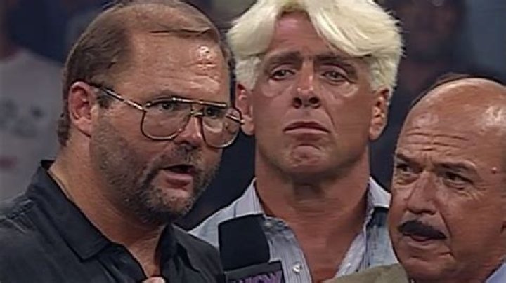 Arn Anderson giving his retirement speech