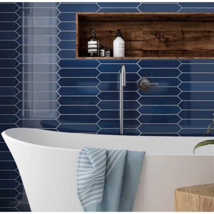 Arrow Adriatic Blue 5x25cm Ceramic Glossy Wall Tile