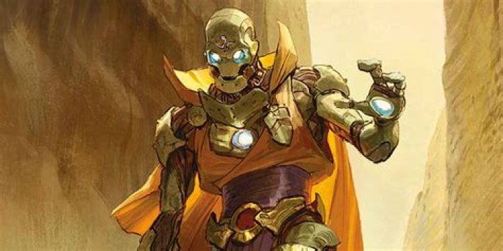 Artwork of a Warforged in Dungeons and Dragons.