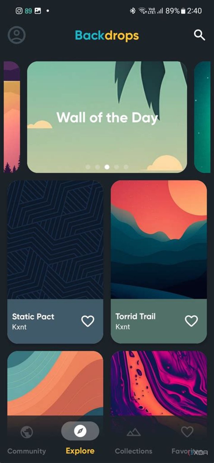 Backdrops wallpaper app