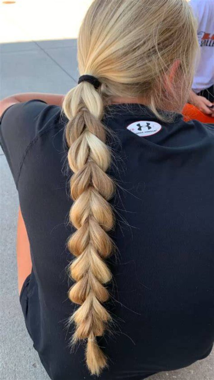 baseball braid & pony. ponytail. braid. wrapped. oncofertility