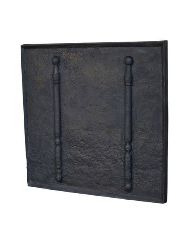Blacked Cast Iron FireBack The Antique Fireplace Bank
