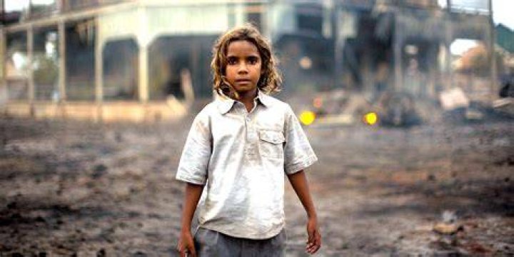Brandon Walters as Nullah facing forward in Baz Luhrmann's Australia and Faraway Downs