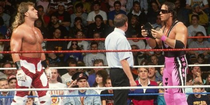 Bret Hart v Shawn Michaels Survivor Series 1997 Cropped