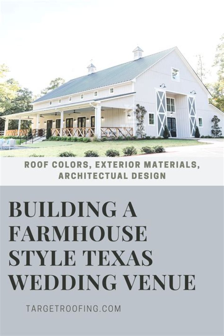 Building a Texas Wedding Venue? How to choose the right roof for your