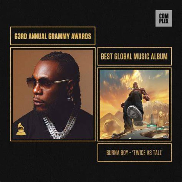 Burna Boy Wins Grammy for 'Twice as Tall' in Best Global Album Category