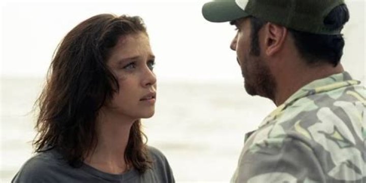 Camila argues with a man on a beach in Fake Profile