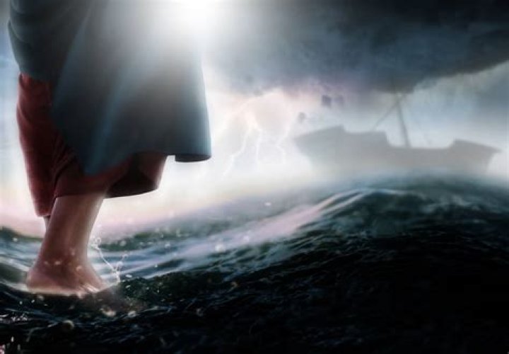 Chance walks on water in Being There 