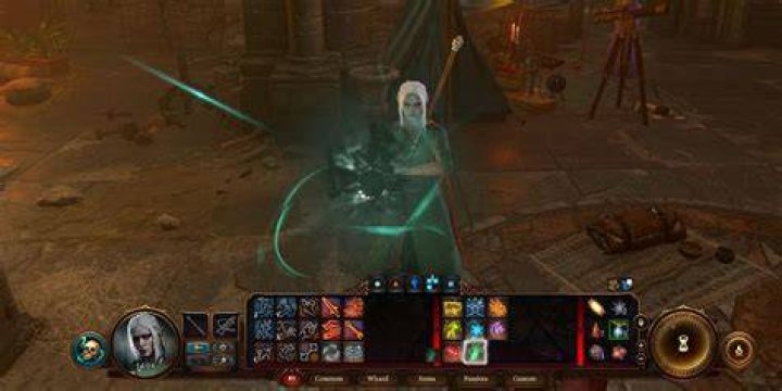 Character preparing to cast bone chill in Baldur's Gate 3