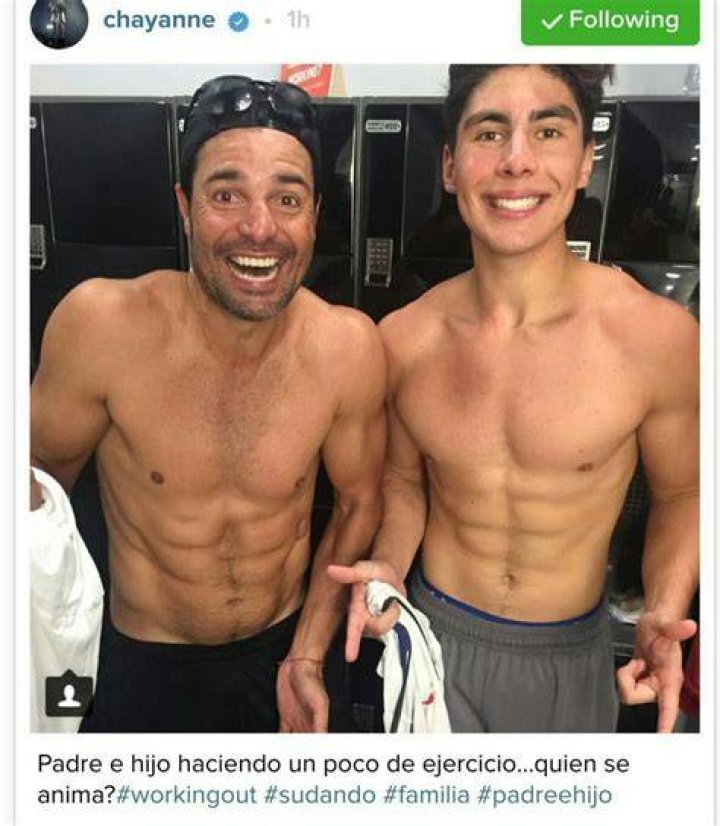 Chayanne and His Son Have Insanely Toned Abs