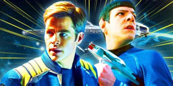 Chris Pine as Kirk and the cast of Star Trek