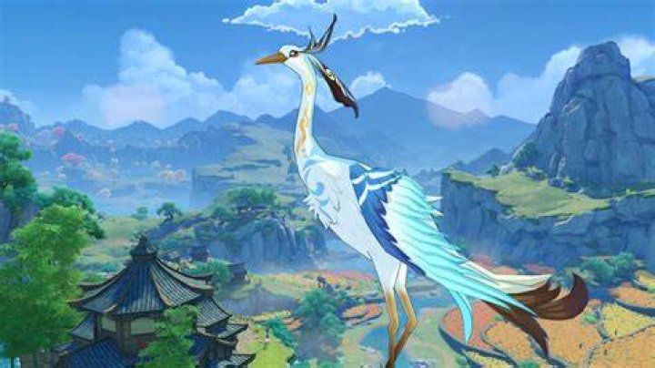 Cloud Retainer's human form in an illustrated Genshin Impact cutscene, showing her silently observing Guizhong interacting with Morax.