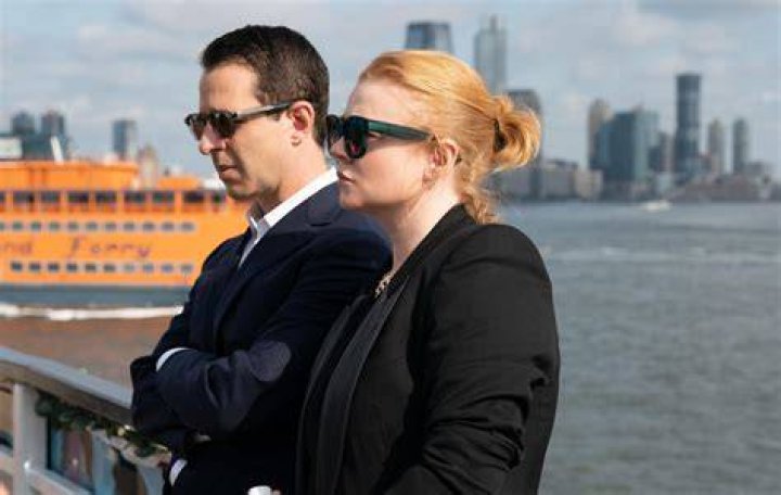 Connor (Alan Ruck),&nbsp;Kendall&nbsp;(Jeremy Strong), Shiv (Sarah Snook), and&nbsp;Roman&nbsp;(Kieran Culkin) Roy at Logan's funeral in Succession season 4.