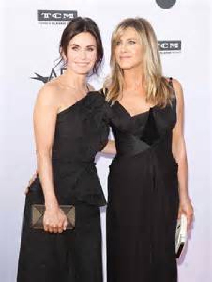 Courteney Cox and Jennifer Aniston in the late 90s and in the 2010s