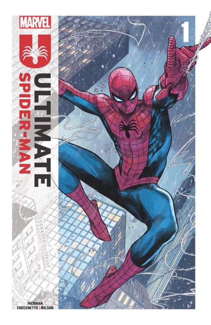cover for Ultimate Spider-Man #4, featuring a newspaper article of Ben Parker investigating Spider-Man