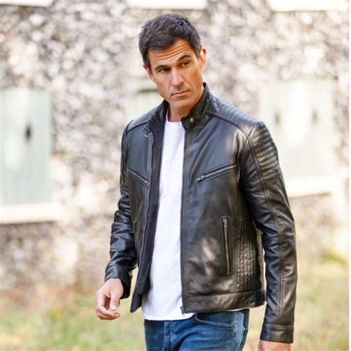 Danny in a leather jacket in Full House