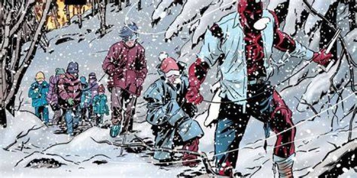 Daredevil leads blind children through a blizzard