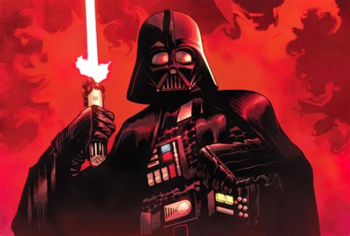 Darth Vader with his lightsaber