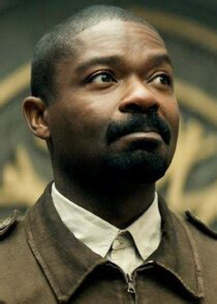 David Oyelowo as Sheriff Holston talking to Rebecca Ferguson's Juliette in Silo