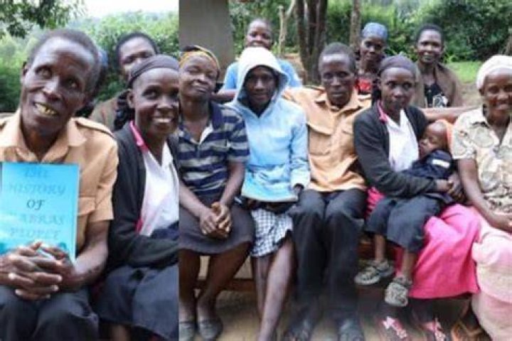 David Sakayo Kaluhana and his 15 wives during the interview in Malava David Sakayo Kaluhana and his 15 wives during the interview in Malava