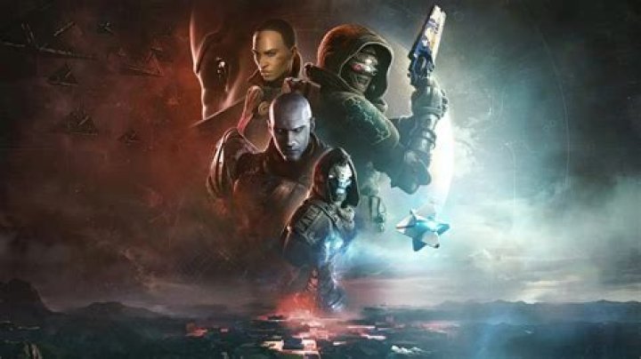 Destiny 2's Until Its Return shotgun on the left, while the right side of the image focuses on a Guardian using a weapon while Scorn gather behind them.