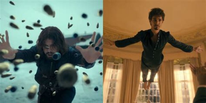 Diego stopping bullets and Klaus levitating in Umbrella Academy