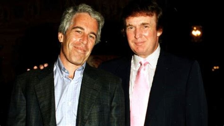 Donald Trump and Jeffrey Epstein appeared to be on friendly terms in video footage of the pair.