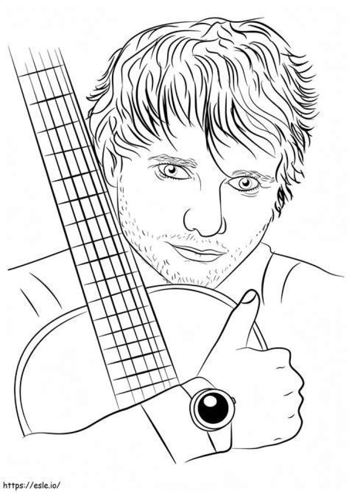 Ed Sheeran Coloring Page Printable Coloring Page For Kids Coloring Home