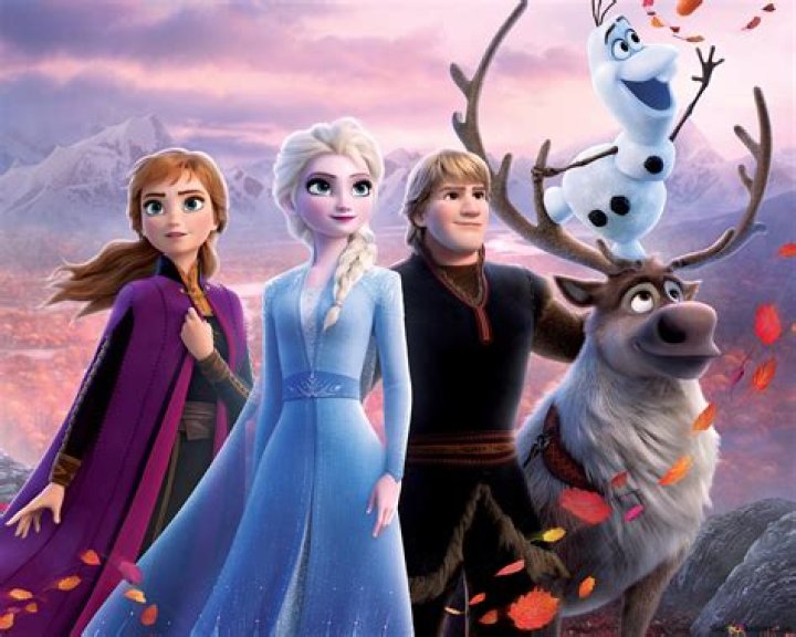 Elsa, Anna, Olaf, Kristoff, and Sven in Frozen II