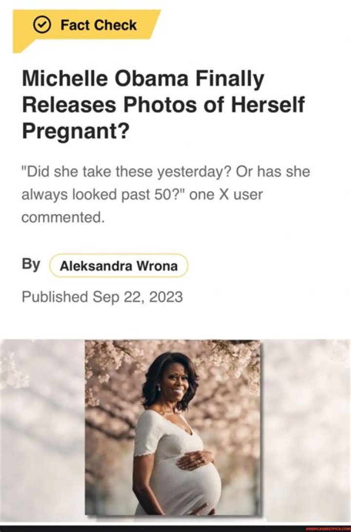 Fact Check Michelle Obama Finally Releases Photos of Herself Pregnant?