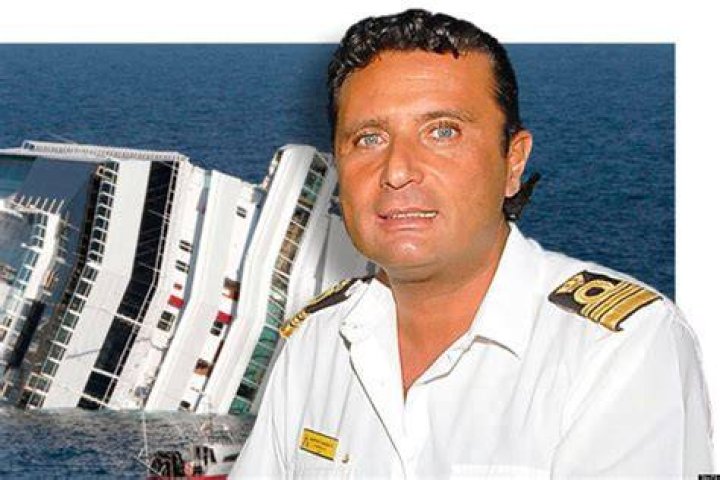 Francesco Schettino, right, the captain of the luxury cruise ship Costa Concordia which sank off Isola del Giglio. Photo / Giacomo Aprili