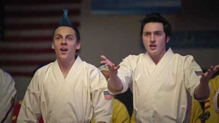 Gianni DeCenzo as Demetri in a gi in Cobra Kai