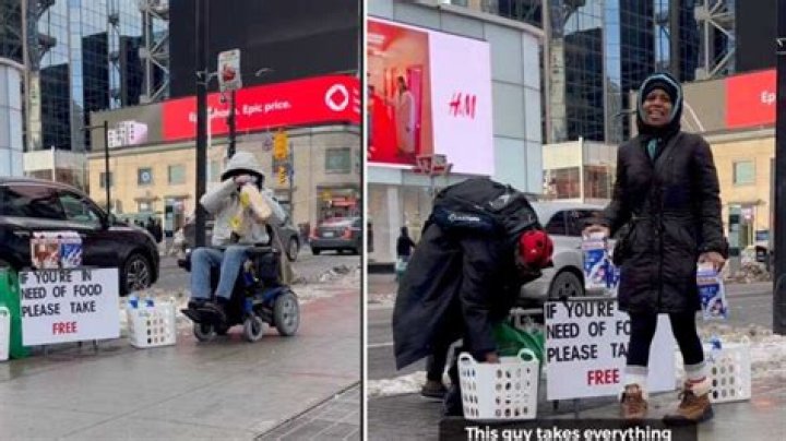 Good Samaritan Gives Food To The Needy And One Man Takes Everything